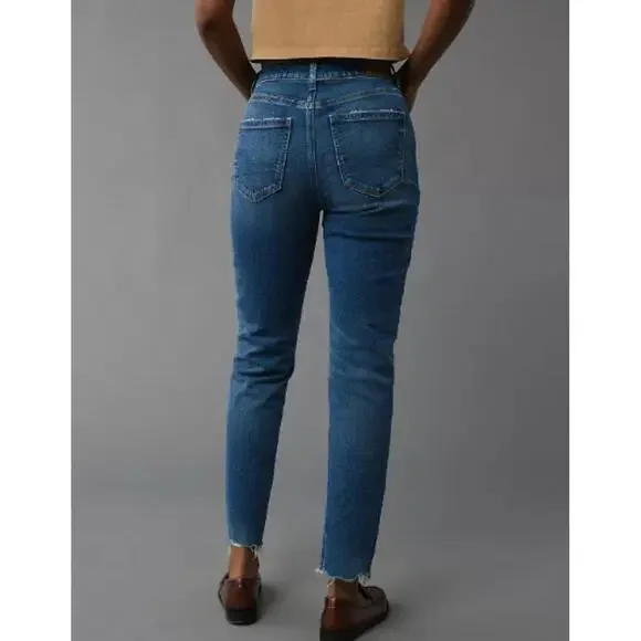 American Eagle Dark Wash Mom Jean, Women's Size 2 - Picture 2 of 9